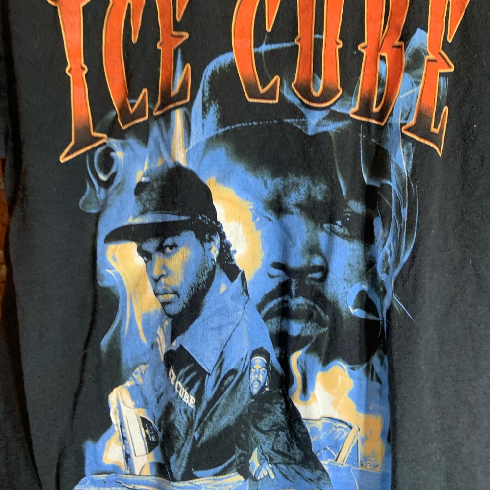 Ice Cube Medium Black Graphic Preowned T-Shirt - image 1